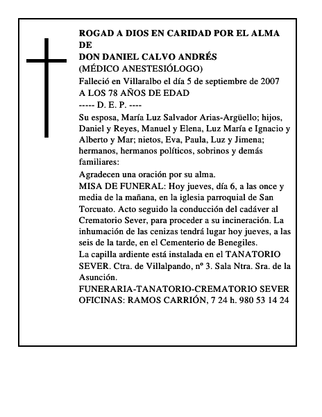 DON DANIEL CALVO ANDRÉS