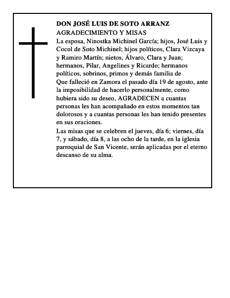 DON JOSÉ LUIS DE SOTO ARRANZ