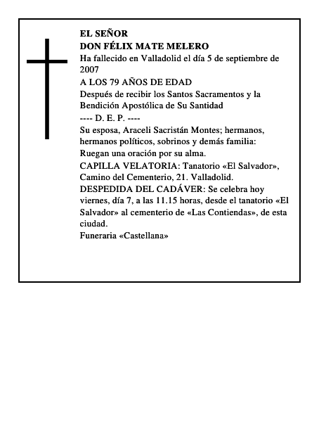 DON FÉLIX MATE MELERO