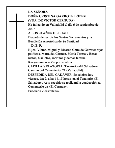 DOÑA CRISTINA GARROTE LÓPEZ