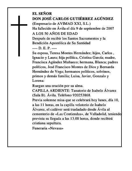 DON JOSÉ CARLOS GUTIÉRREZ AGÚNDEZ