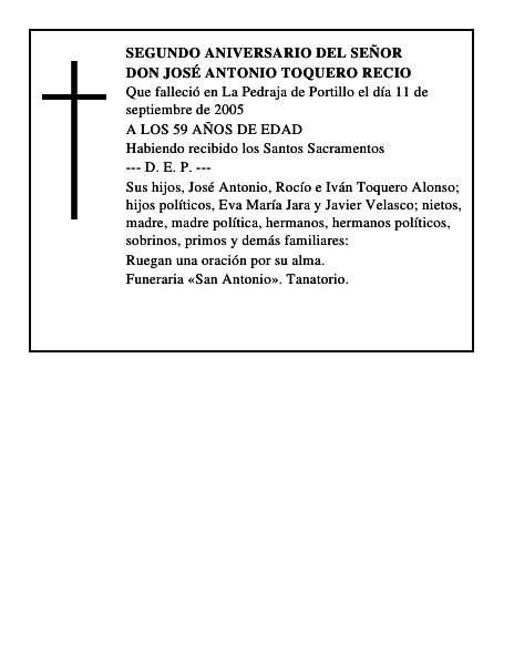 DON JOSÉ ANTONIO TOQUERO RECIO