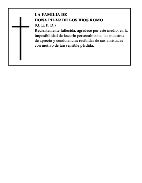DOÑA PILAR DE LOS RÍOS ROMO