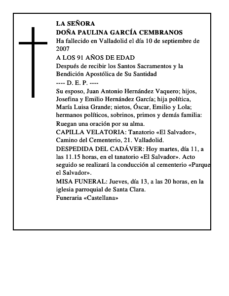 DOÑA PAULINA GARCÍA CEMBRANOS