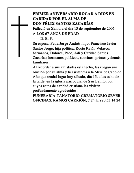 DON FÉLIX SANTOS ZACARÍAS