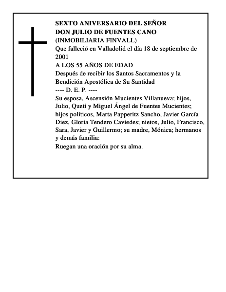 DON JULIO DE FUENTES CANO