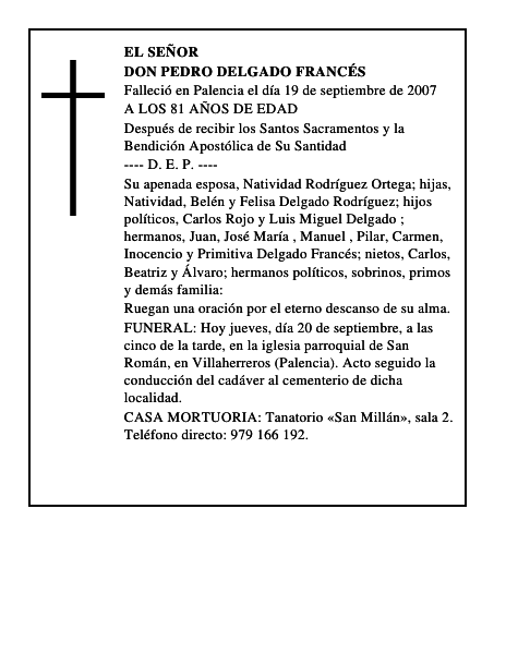 DON PEDRO DELGADO FRANCÉS