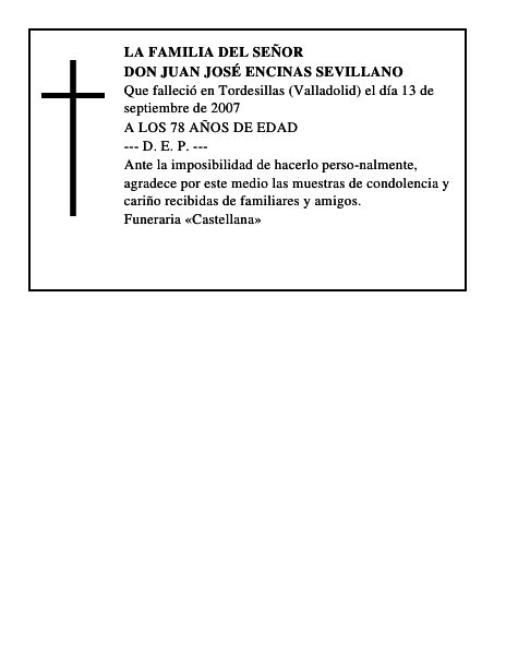 DON JUAN JOSÉ ENCINAS SEVILLANO