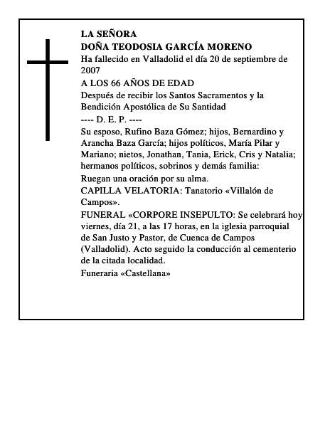 DOÑA TEODOSIA GARCÍA MORENO