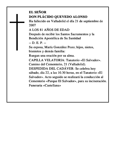 DON PLÁCIDO QUEVEDO ALONSO