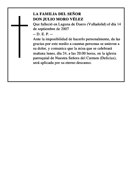 DON JULIO MORO VÉLEZ