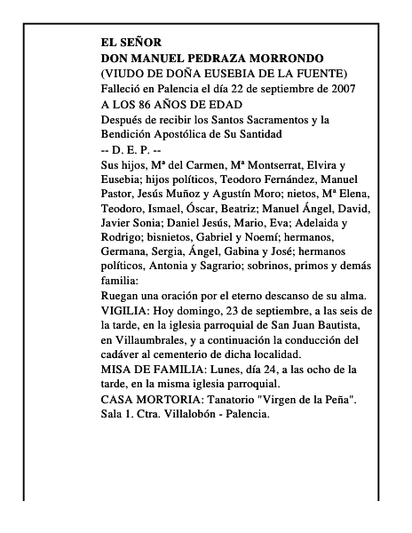 DON MANUEL PEDRAZA MORRONDO