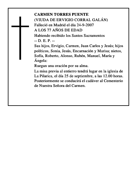 CARMEN TORRES PUENTE
