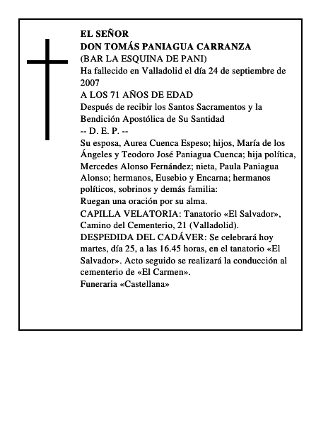 DON TOMÁS PANIAGUA CARRANZA