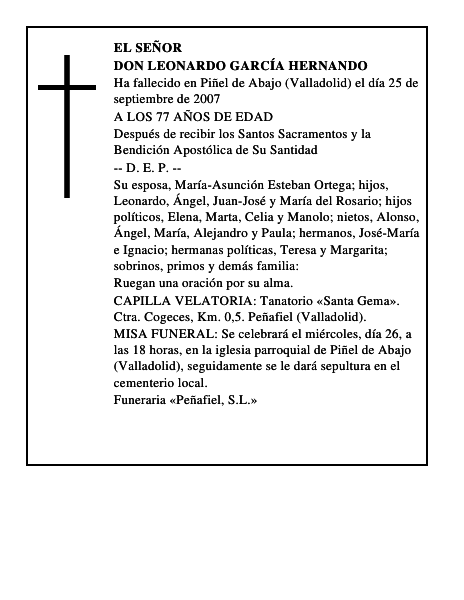 DON LEONARDO GARCÍA HERNANDO