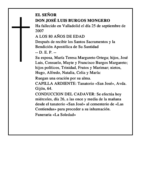 DON JOSÉ LUIS BURGOS MONGERO