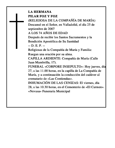 PILAR FOZ y FOZ