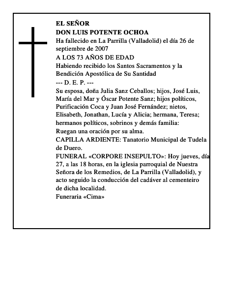DON LUIS POTENTE OCHOA