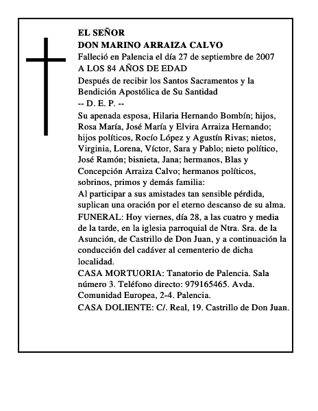DON MARINO ARRAIZA CALVO