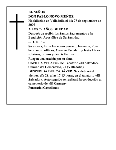 DON PABLO NOVO MUÑOZ