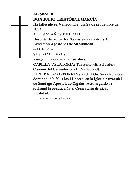 DON JULIO CRISTÓBAL GARCÍA