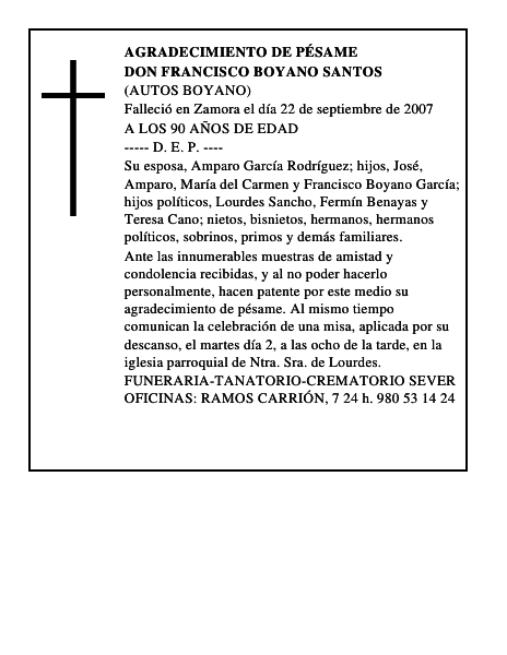 DON FRANCISCO BOYANO SANTOS