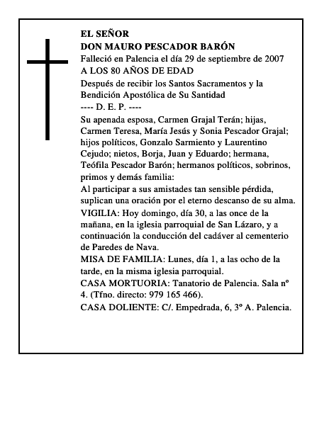 DON MAURO PESCADOR BARÓN