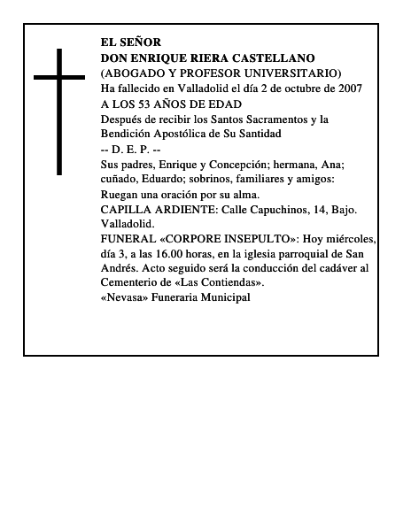 DON ENRIQUE RIERA CASTELLANO