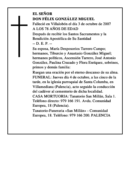 DON FÉLIX GONZÁLEZ MIGUEL