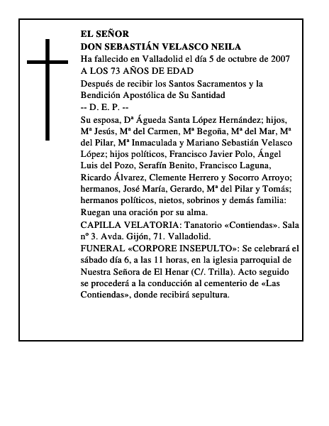 DON SEBASTIÁN VELASCO NEILA
