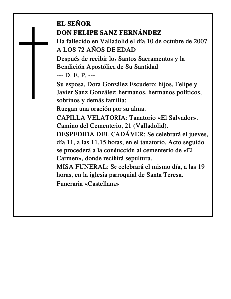 DON FELIPE SANZ FERNÁNDEZ