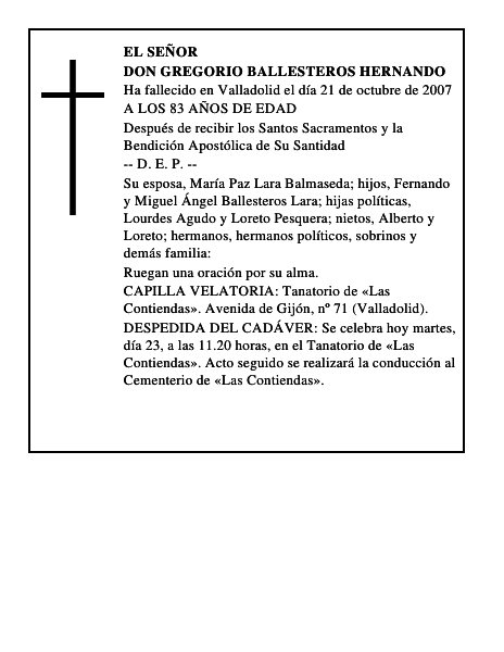 DON GREGORIO BALLESTEROS HERNANDO