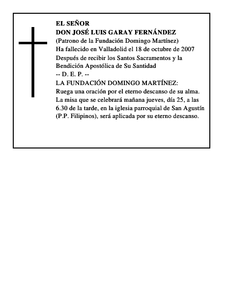 DON JOSÉ LUIS GARAY FERNÁNDEZ