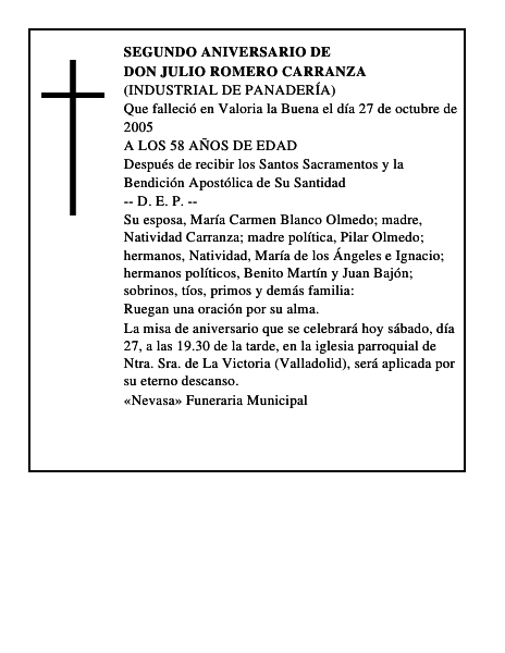 DON JULIO ROMERO CARRANZA