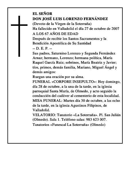 DON JOSÉ LUIS LORENZO FERNÁNDEZ