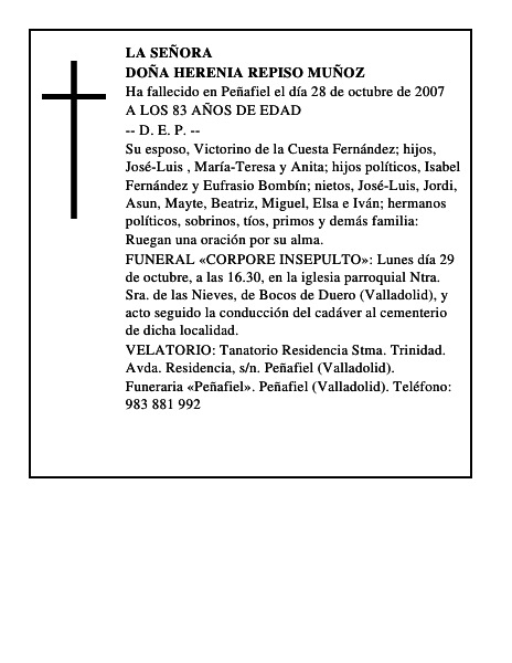 DOÑA HERENIA REPISO MUÑOZ