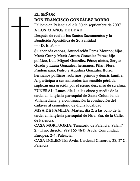 DON FRANCISCO GONZÁLEZ BORRO