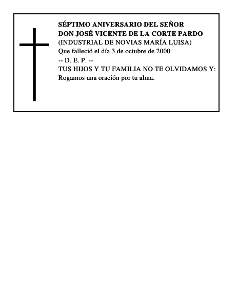 DON JOSÉ VICENTE DE LA CORTE PARDO