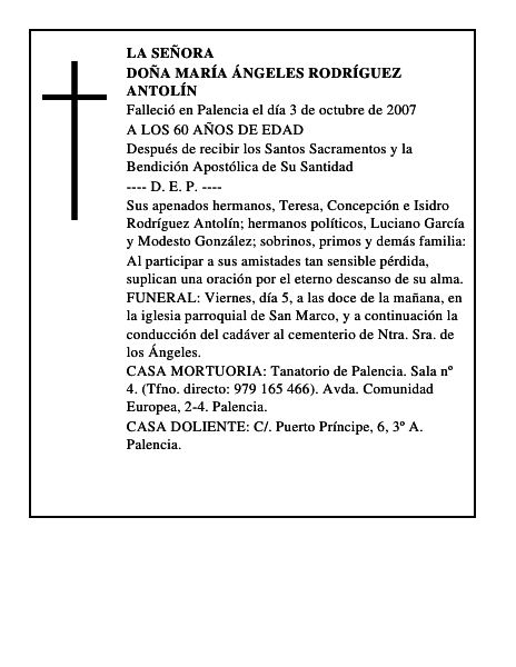 DOÑA MARÍA ÁNGELES RODRÍGUEZ ANTOLÍN