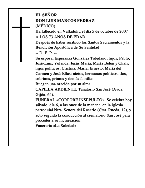 DON LUIS MARCOS PEDRAZ