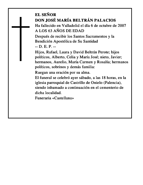 DON JOSÉ MARÍA BELTRÁN PALACIOS