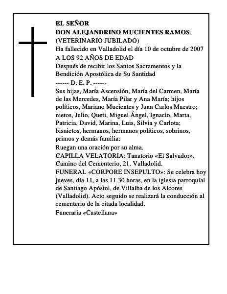 DON ALEJANDRINO MUCIENTES RAMOS
