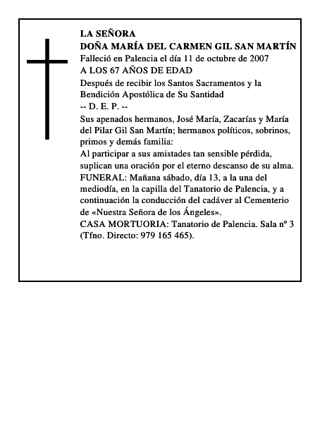 DOÑA MARÍA DEL CARMEN GIL SAN MARTÍN