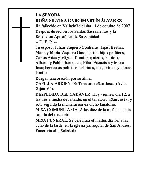 DOÑA SILVINA GARCIMARTÍN ÁLVAREZ