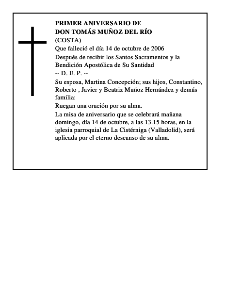 DON TOMÁS MUÑOZ DEL RÍO