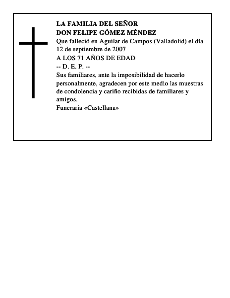 DON FELIPE GÓMEZ MÉNDEZ