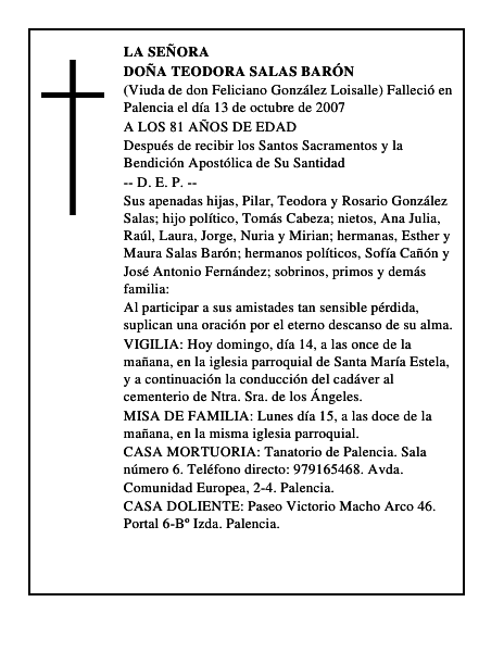 DOÑA TEODORA SALAS BARÓN
