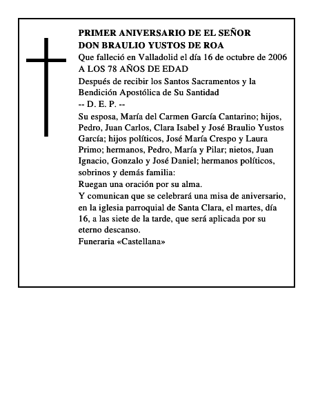 DON BRAULIO YUSTOS DE ROA