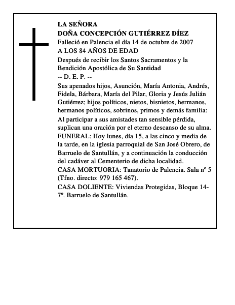 DOÑA CONCEPCIÓN GUTIÉRREZ DÍEZ