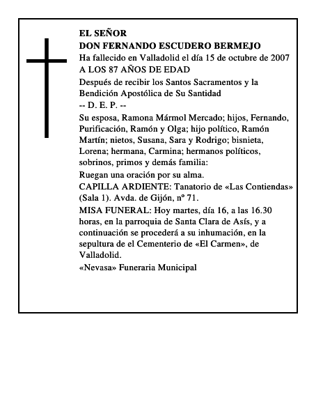 DON FERNANDO ESCUDERO BERMEJO